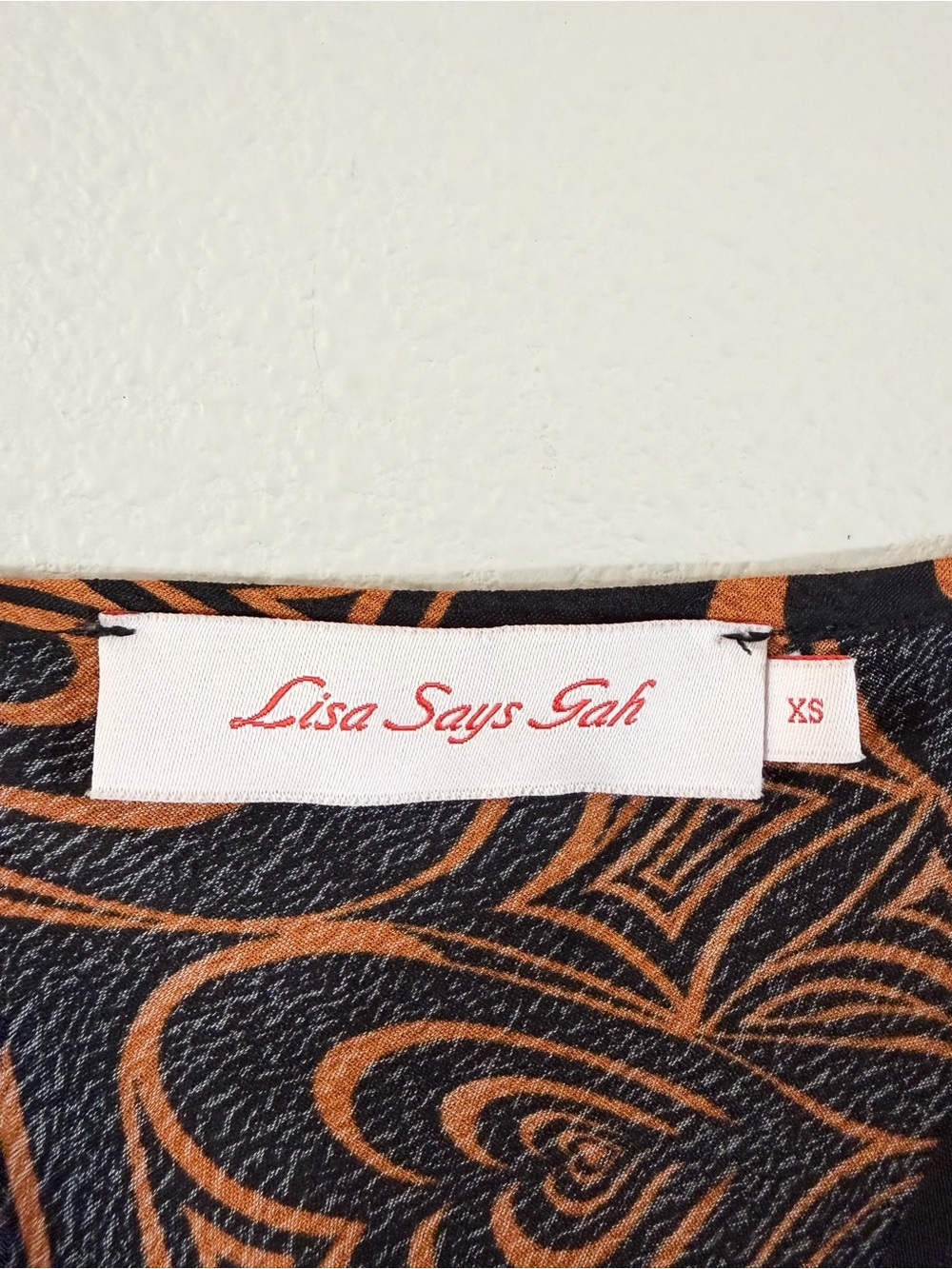 Lisa Says Gah Wild Hearts Midi Slip Dress Size XS Black Orange Casual Evening - Picture 8 of 12